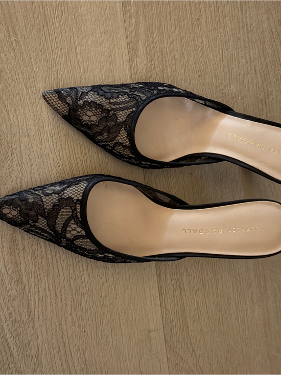 Loeffler Randall Shoes - Loeffler Randall Black Lace Pointed Toe Slingback Pumps